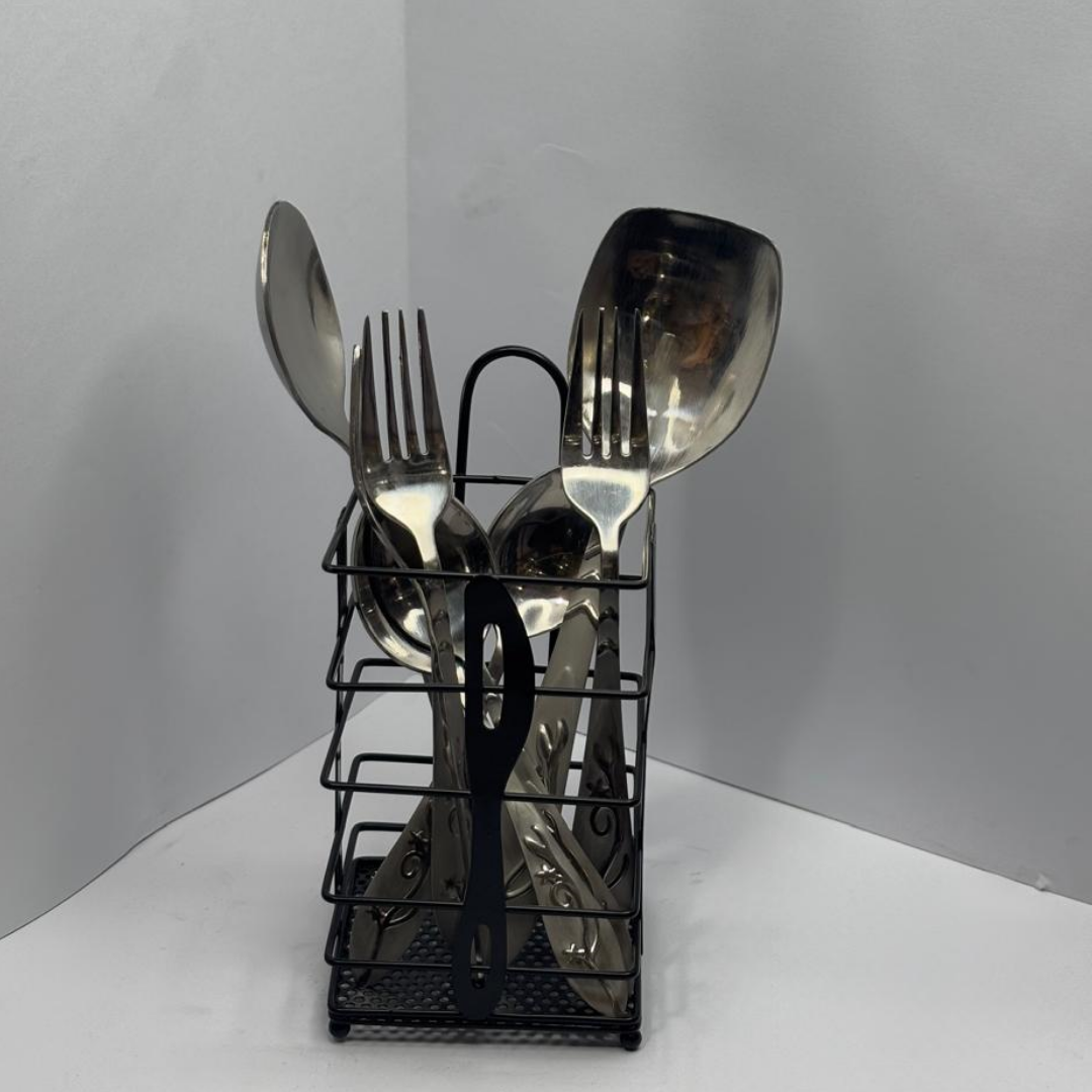 Black Wire Cutlery Holder | Rust-Resistant